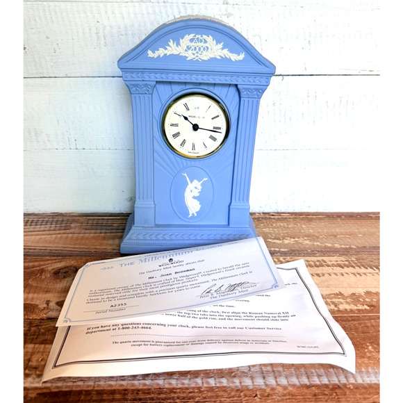 Vintage 2000 Wedgwood The Millennium Clock COA #A2355 8.75" Tall - Picture 1 of 13